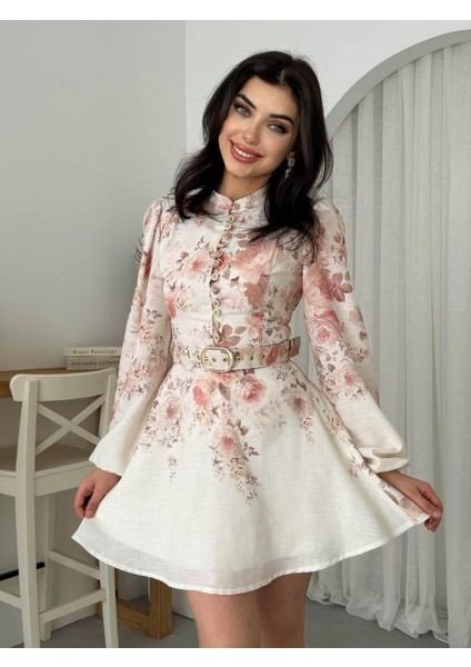 Simsor Çiçekli Elbise