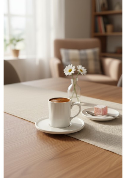 Cello - 6 Kişilik Fincan Takımı Altın