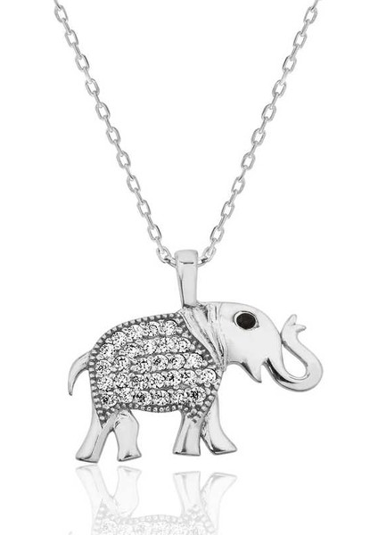 925 Ayar Gümüş Fil Kadın Gümüş Kolye PT2610619 (802802)