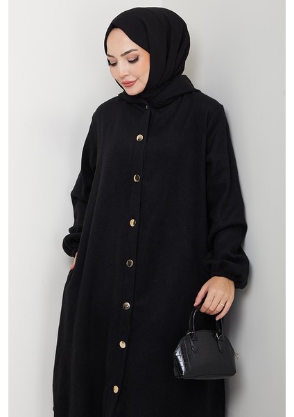 Fevza Düğmeli Kaşe Kap 1635 - Siyah indirimleri