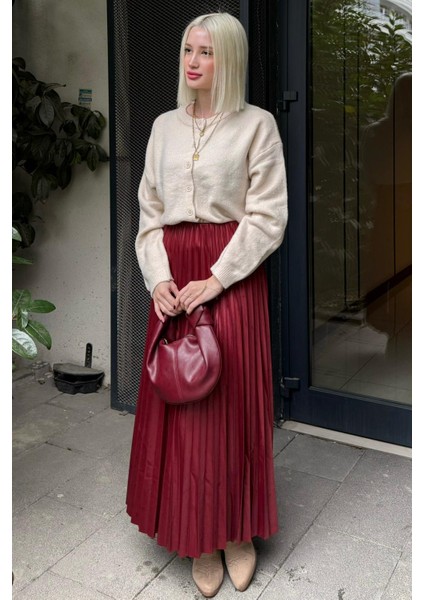 Ekru Rahat Kalıp Düğmeli Triko Kadın Hırka MG2552 fırsatları