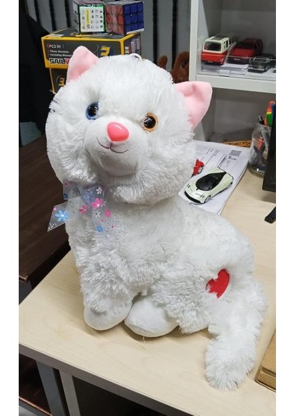 Peluş Sesli Beyaz Miyavlayan Van Kedisi 33 cm Kedi fiyatları