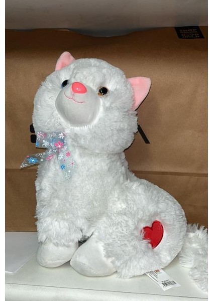 Peluş Sesli Beyaz Miyavlayan Van Kedisi 33 cm Kedi indirimleri
