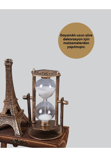 Dekoratif Kum Saati – Ahşap Malzeme, Hediyelik Masa Aksesuarı fırsatları