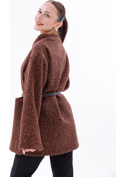 Sıcak Tutan Kadın Kaşe Kaban Astarlı-Kemerli-Çıtçıtlı modelleri