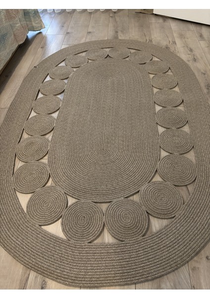 Cookie Taş Kırçıllı Jüt Kordon Hasır El Örgüsü Kilim Oturma Odası Antre Mutfak fiyatları