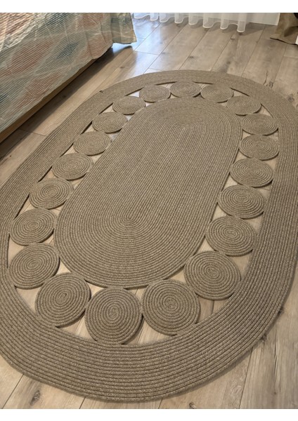 Cookie Taş Kırçıllı Jüt Kordon Hasır El Örgüsü Kilim Oturma Odası Antre Mutfak modelleri