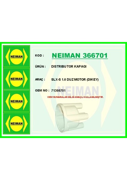 DISTRIBUTOR KAPAGI SLX-S 1.6 DUZ MOTOR DIKEY 71366701