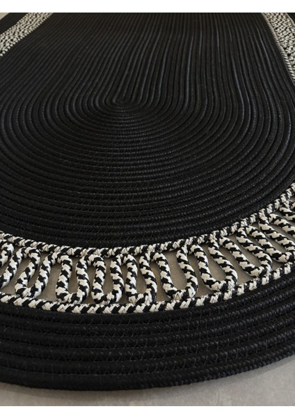 Lotus Jüt Hasırlı El Örgüsü Kilim – Doğal Dokulu, Oval Formlu Dekoratif Tasarım modelleri