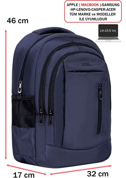 Okul ve Günlük Erkek Sırt Çantası USB Type-C Aparat Ortopedik Sırt ve Omuz Askısı 14-15,6 Inç modelleri