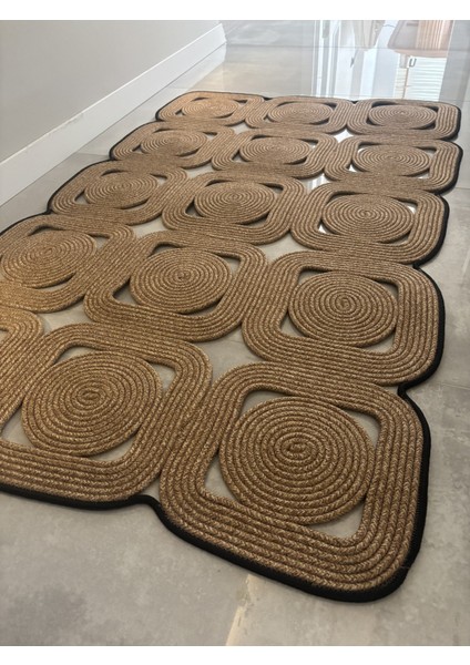 Lavande Hasır Halat Kilim – El Işçiliğiyle Üretilmiş Kare Formlu Dekoratif Model fiyatları