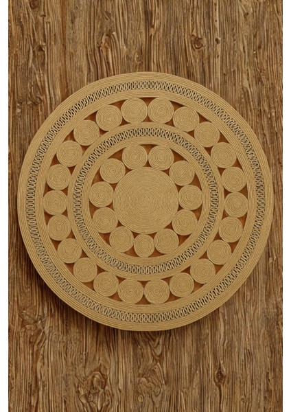 Double Dsy El Işçiliği Özel Tasarım Yuvarlak Hasır Kilim – Zamansız ve Prestijli Dekor Halı Kilim modelleri