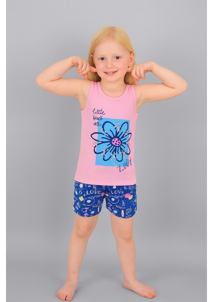 Kız Çocuk 3'lü %100 Pamuklu 7-8-9 Yaş Pijama Takımı MODEL:122 fırsatları