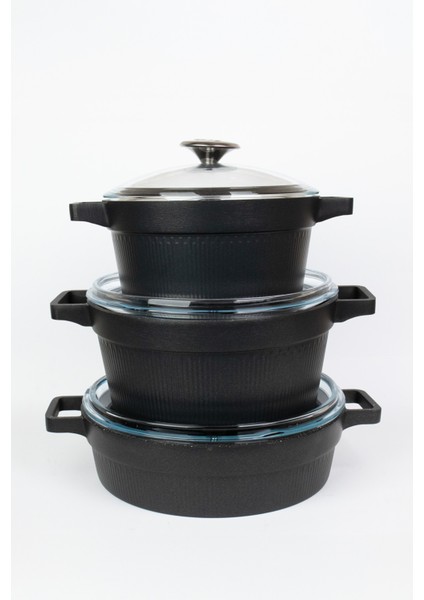 Masterchef Döküm 7 Parça Set Çizgili Tencere fiyatları