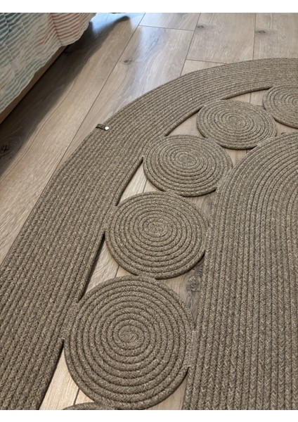 Cookie Taş Kırçıllı Jüt Kordon Hasır El Örgüsü Kilim Oturma Odası Antre Mutfak fırsatları