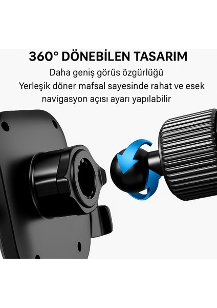 TD-H7532 Araç Içi Telefon Tutucu Gravitasyonel Mekanizma Sarsıntısız ve Güvenli Havalandırma Uyumlu modelleri