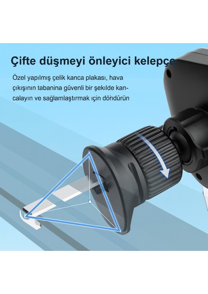 TD-H7532 Araç Içi Telefon Tutucu Gravitasyonel Mekanizma Sarsıntısız ve Güvenli Havalandırma Uyumlu fırsatları