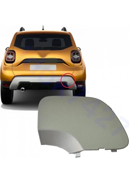 Renault Duster Iı 2017- Çeki Demirr Kapağı Arka (Sıyah) (Oem NO:511656133R)