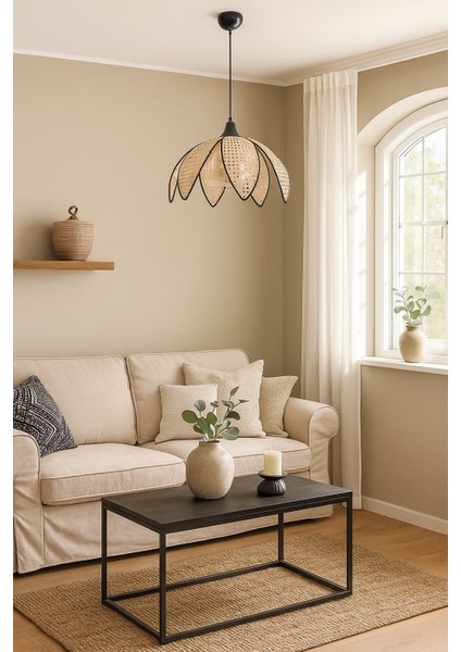 Papatya Hasır Hazeran Tekli Avize