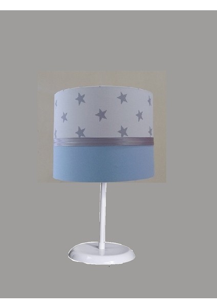 Beyaz Yıldızlı M-489 Mavi 2.li Set Kumaş Kaplama Genç ve Çocuk Odası Avize ve Abajur Takımı fiyatları