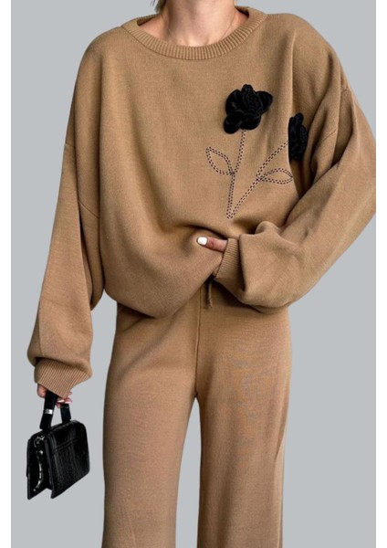 Kadın Triko Kazak Pantolon Alt Üst Takım