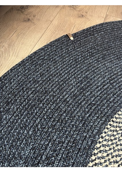 Jutella Hasır Krem Ortası Kurabiyeli Jüt Hasır Yuvarlak Modern Salon Banyo Kilim Halı Paspas Yolluk fırsatları