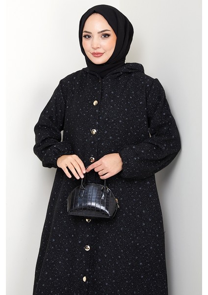 Algın Düğmeli Kaşe Kap 1631 - Siyah fiyatları