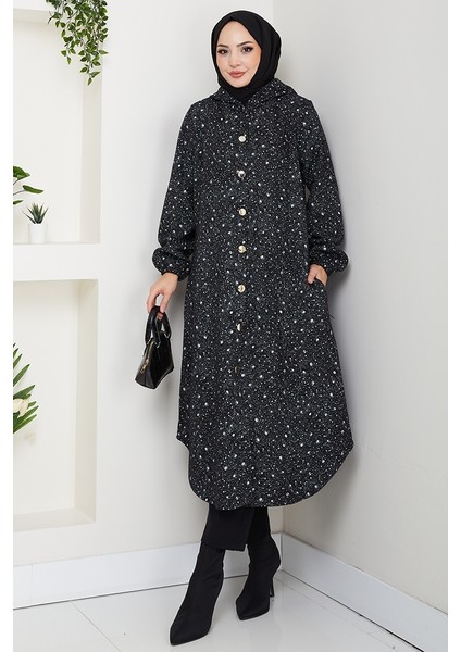 Algın Düğmeli Kaşe Kap 1631 - Gri