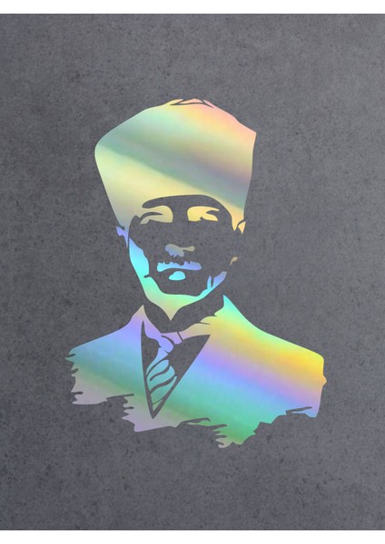 Atatürk Silüet Gazi Mustafa Kemal Büyük Türk Atatürk Başkomtan Sticker Araba Oto Motosiklet Karavan Sticker 00008
