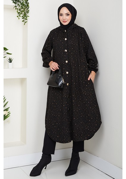 Algın Düğmeli Kaşe Kap 1631 - Kahve indirimleri