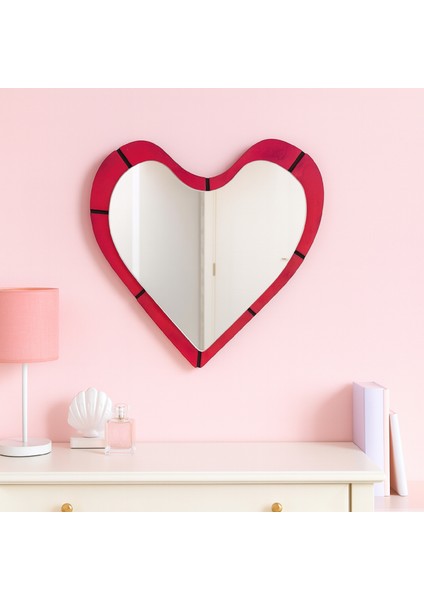 Kalp Şekilli Dekoratif Duvar Aynası – Çocuk Odası ve Bebek Odası Aksesuarı fiyatları