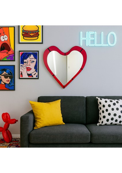 Kalp Şekilli Dekoratif Duvar Aynası – Çocuk Odası ve Bebek Odası Aksesuarı fırsatları