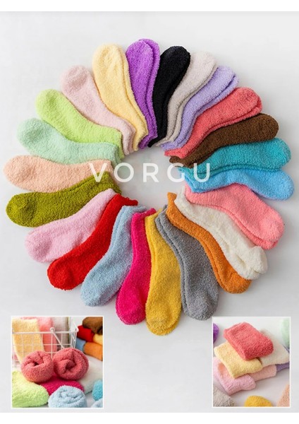 3 Çift Sonbahar ve Kışlık Kadın Havlu Çorap Seti (Extra Yumuşak)