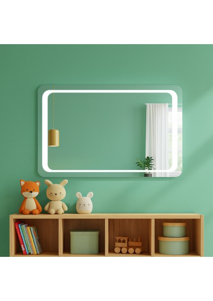 Aurora LED Ayna – Köşeleri Oval Dikdörtgen Duvar Aynası fiyatları