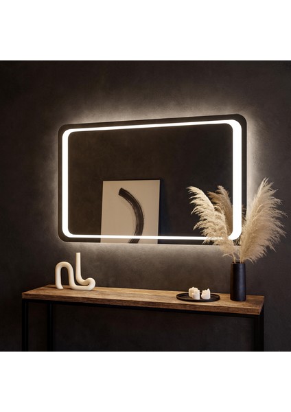 Aurora LED Ayna – Köşeleri Oval Dikdörtgen Duvar Aynası modelleri
