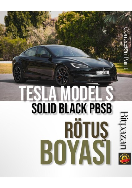 Tesla Model S Solid Black Pbsb Uyumlu Profesyonel Çizik ve Taş Izi Giderici Rötuş Boyası 25ML.