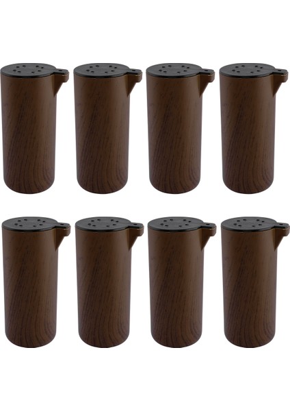 (8 Adet) Plastik Terra Kubik Kestane Kahvesi 15 cm Mobilya Kanepe Koltuk Baza Yükseltme Ayak Ayağı