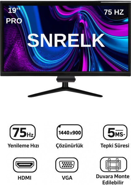 19'' Vga- HDMI Pro LED Monitör modelleri