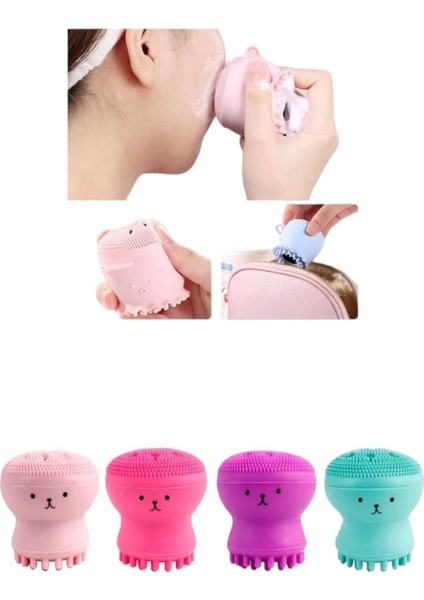 6'lı Set Kaş Yüz Göz Gerdirme Yoğa Lastiği Silikon Sevimli Karakter Mini Yüz Temizleme Fırçası fırsatları