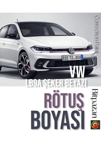 Vw Polo, Golf - LB9A - Şeker Beyazı - Profesyonel Rötüş Boyası