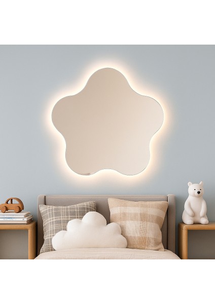 LED Işıklı Yıldız Formlu Dekoratif Ayna – Çocuk Odası Dekoru fiyatları