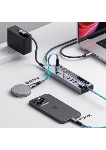 BH221D 9-In-1 Usb-C Hub LED Ekranlı Çok Fonksiyonlu Docking Station modelleri