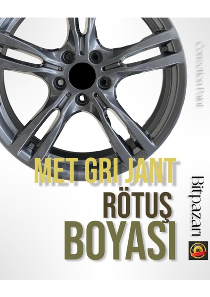 Gri Motorsiklet Jant Rötuş Boyası - 28ML Fırçalı Şişe