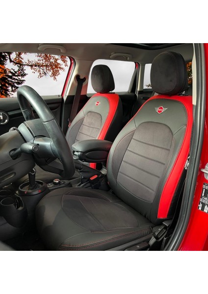 Mini Cooper Classıc Araca Özel Oto Koltuk Kılıfı - Alkantara ve Deri