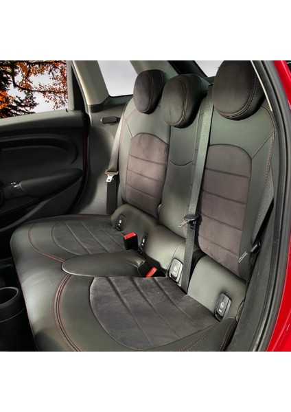 Mini Cooper Classıc Araca Özel Oto Koltuk Kılıfı - Alkantara ve Deri