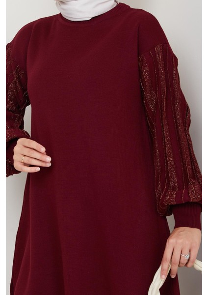 Balon Kollu Simli Triko Tunik Pantolon Takım fırsatları