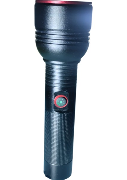 GK-6900 Profesyonel El Feneri | 20 W – 2000 Lümen – 6800 Mah x 2 Batarya – Zoomlu – Type-C Şarj – Flash Modlu modelleri