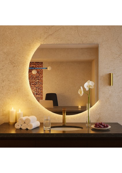 Solaris LED Ayna – Yarım Daire Formlu Modern Duvar Aynası modelleri