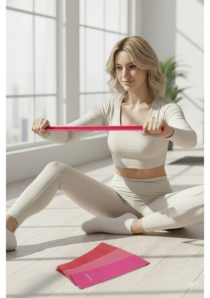 3 Adet Pilates Bandı Plates Egzersiz Direnç Lastiği Seti (Uç Kısmı Açık) modelleri