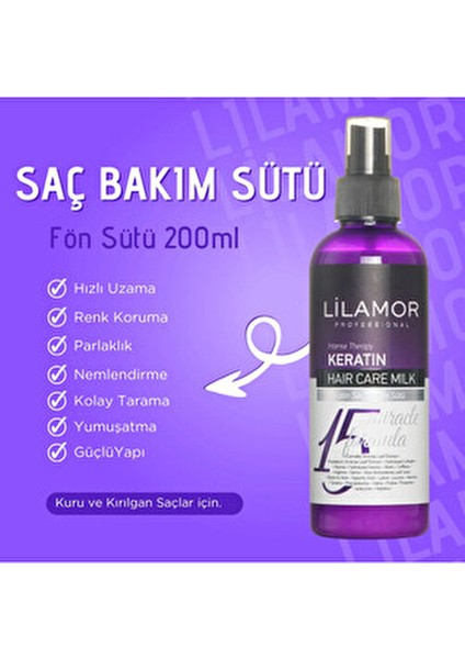 Keratin Saç Bakım Sütü Beyazlık Giderici Etki 200 Ml Profesyonel Formül fiyatları